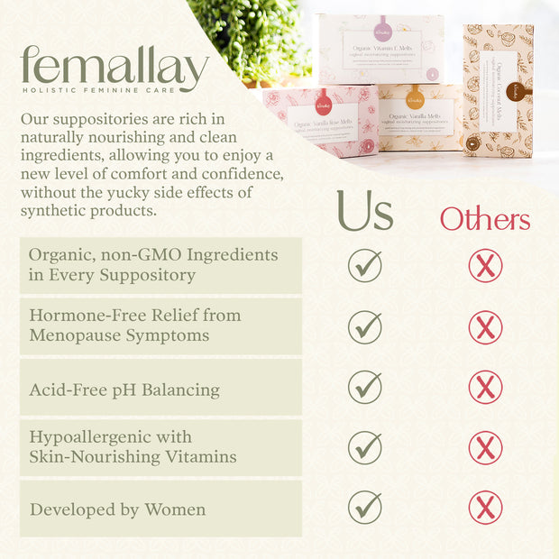 Femallay Organic Vitamin E Moisturizing Melts - Sample Packs